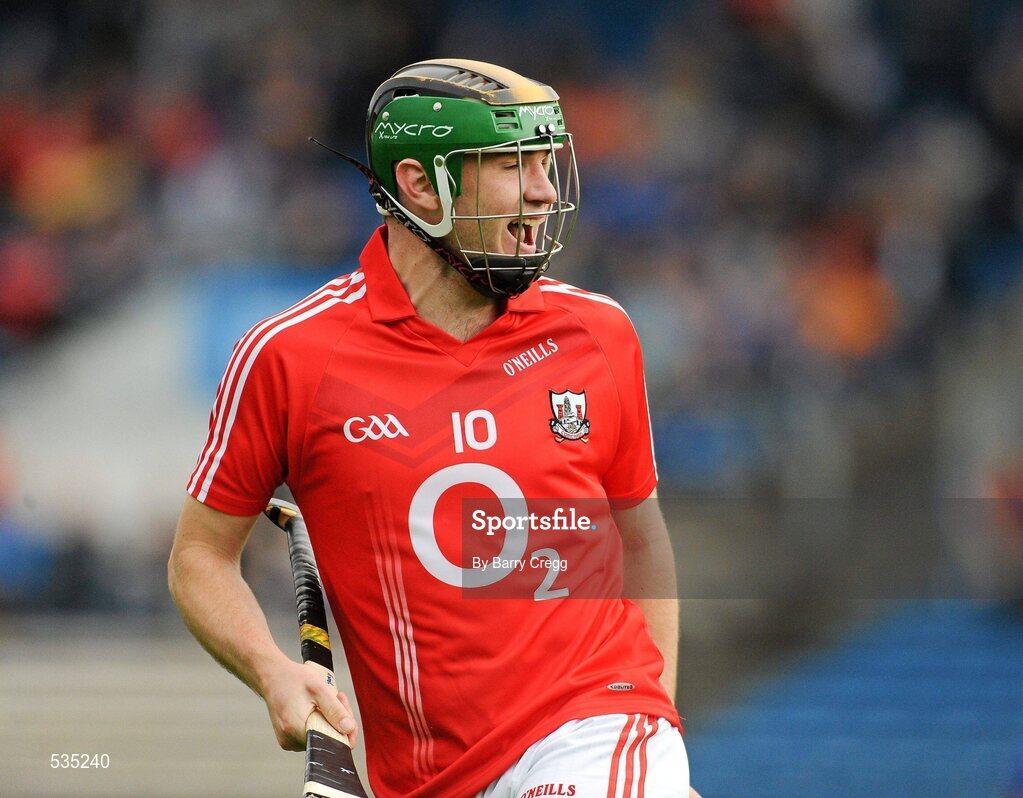 15 July 2011; Dean Brosnan, Cork, celebrates after scoring his side's second goal of the game. Bord Gáis Energy Munster GAA Hurling Under 21 Championship Semi-Final, Tipperary v Cork, Semple Stadium, Thurles, Co. Tipperary. Picture credit: Barry Cregg / SPORTSFILE