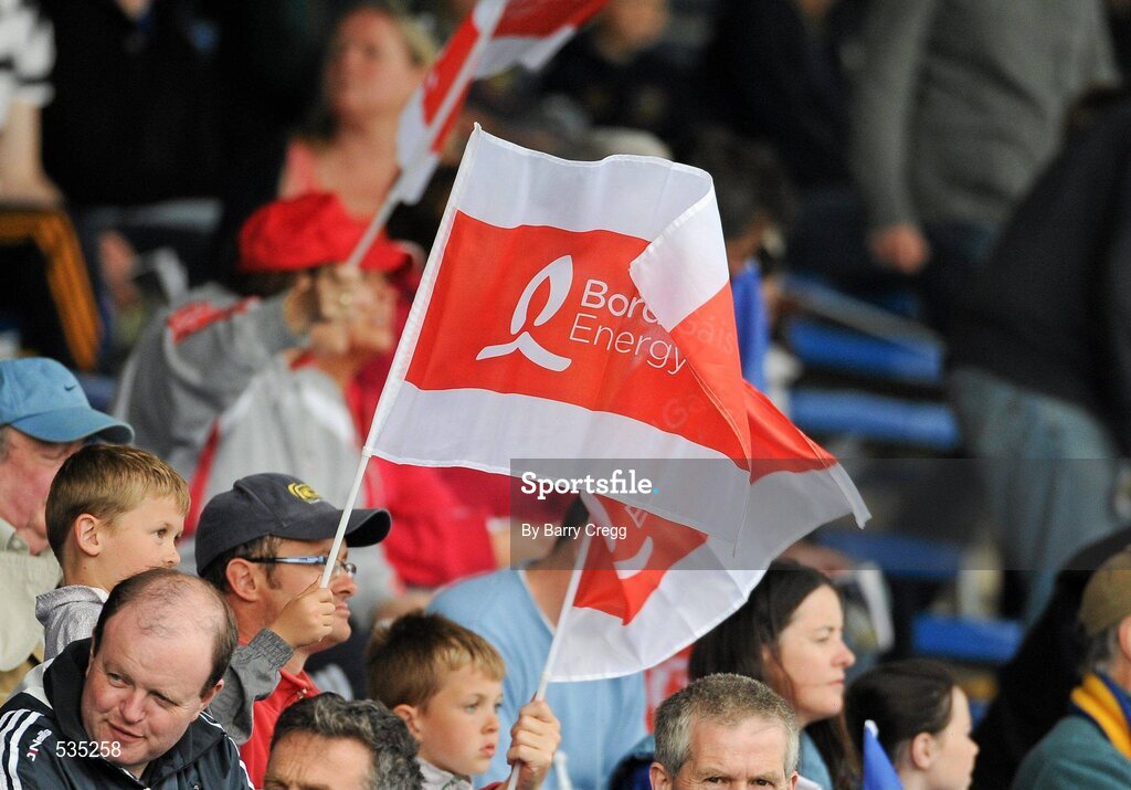 15 July 2011; A young Cork supporter waves his flag during the game. Bord Gáis Energy Munster GAA Hurling Under 21 Championship Semi-Final, Tipperary v Cork, Semple Stadium, Thurles, Co. Tipperary. Picture credit: Barry Cregg / SPORTSFILE