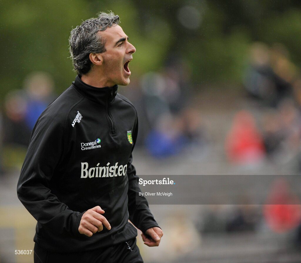17 July 2011; Donegal manager Jim McGuinness. Ulster GAA Football Senior Championship Final, Derry v Donegal, St Tiernach's Park, Clones, Co. Monaghan. Picture credit: Oliver McVeigh / SPORTSFILE
