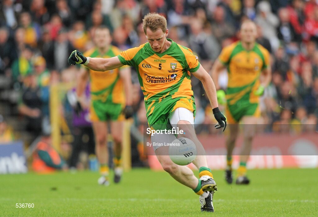 17 July 2011; Anthony Thompson, Donegal. Ulster GAA Football Senior Championship Final, Derry v Donegal, St Tiernach's Park, Clones, Co. Monaghan. Picture credit: Brian Lawless / SPORTSFILE