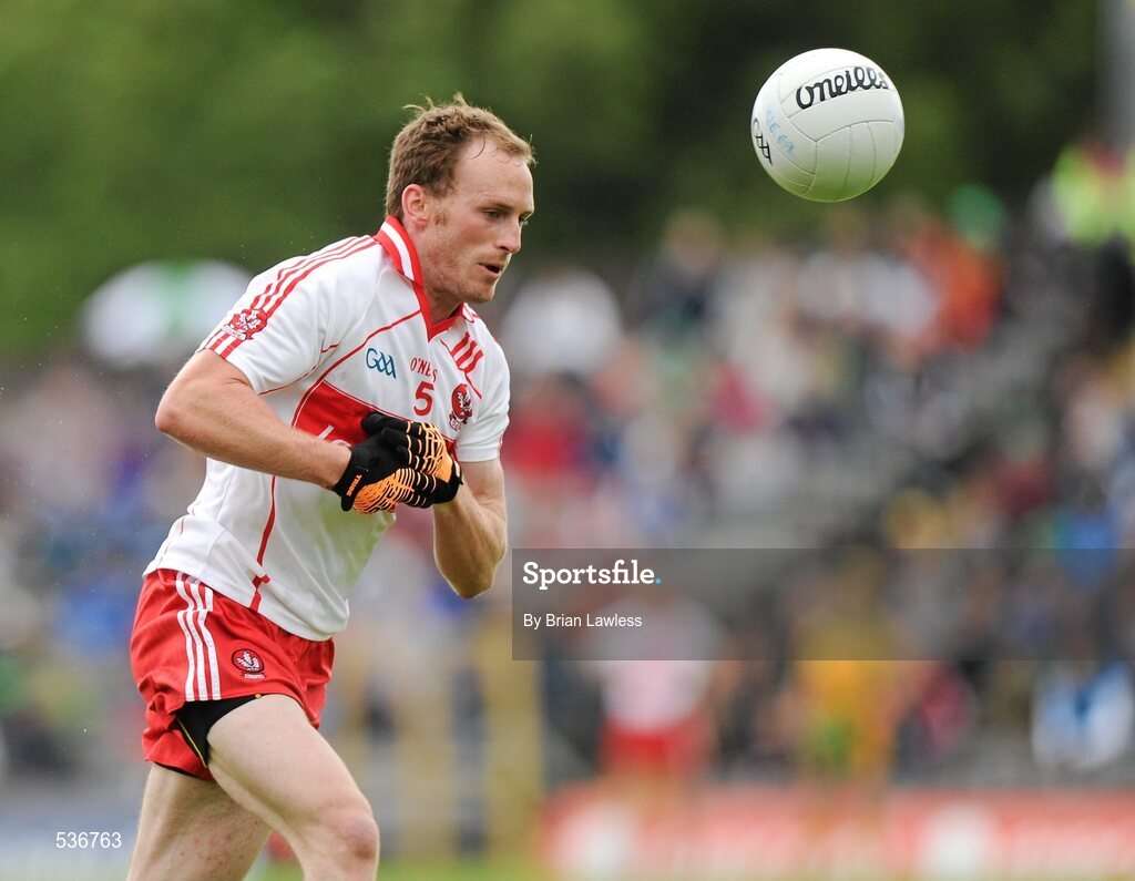 17 July 2011; Ciaran Mullan, Derry. Ulster GAA Football Senior Championship Final, Derry v Donegal, St Tiernach's Park, Clones, Co. Monaghan. Picture credit: Brian Lawless / SPORTSFILE