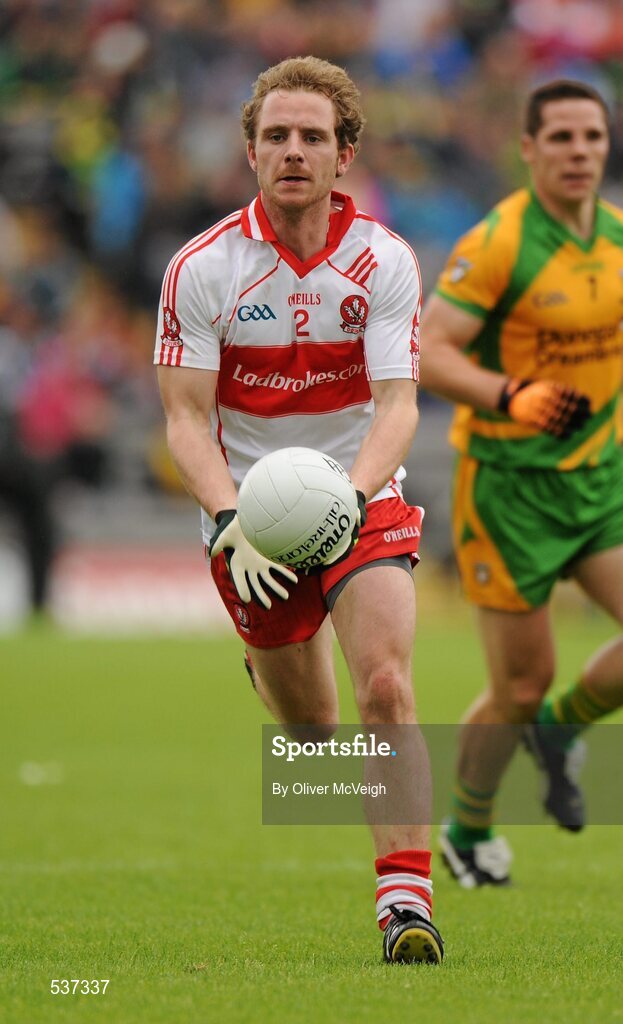 17 July 2011; Sean Leo McGoldrick, Derry. Ulster GAA Football Senior Championship Final, Derry v Donegal, St Tiernach's Park, Clones, Co. Monaghan. Picture credit: Oliver McVeigh / SPORTSFILE