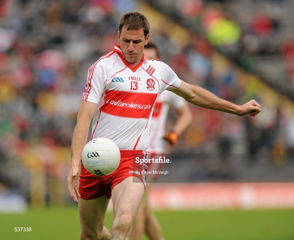 17 July 2011; Enda Muldoon, Derry. Ulster GAA Football Senior Championship Final, Derry v Donegal, St Tiernach's Park, Clones, Co. Monaghan. Picture credit: Oliver McVeigh / SPORTSFILE