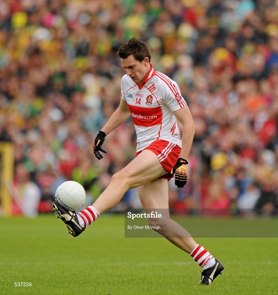 17 July 2011; James Kielt, Derry. Ulster GAA Football Senior Championship Final, Derry v Donegal, St Tiernach's Park, Clones, Co. Monaghan. Picture credit: Oliver McVeigh / SPORTSFILE