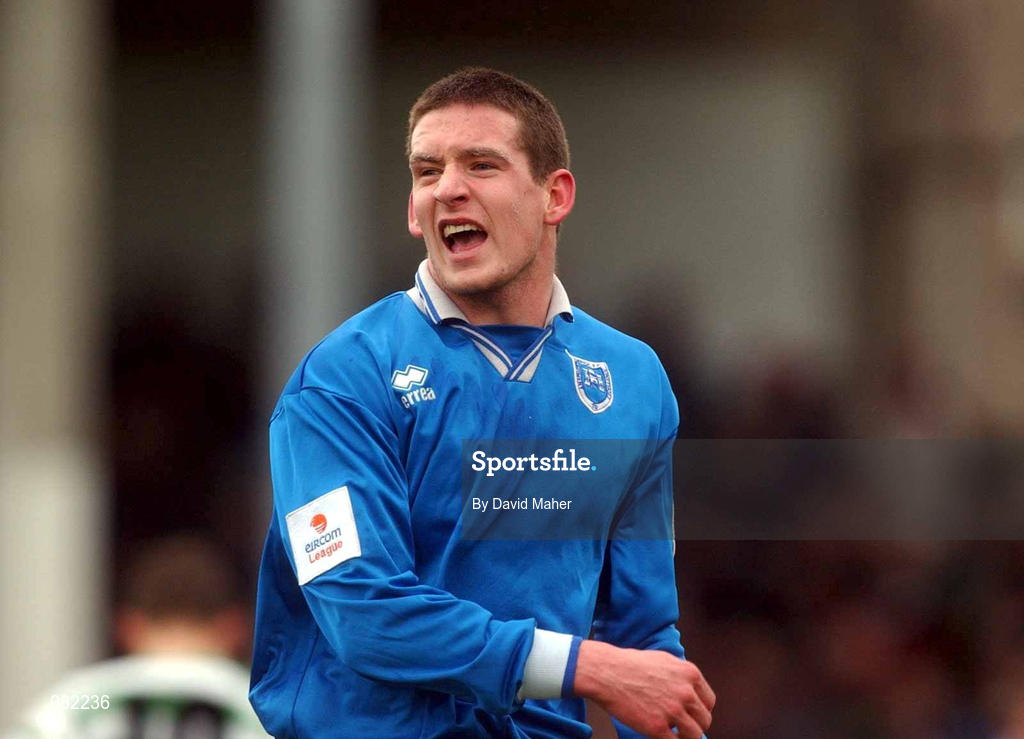 27 February 2002; Pat Purcell of Limerick during the eircom League Cup Semi-Final match between Limerick and Shamrock Rovers at Jackman Park in Limerick. Photo by David Maher/Sportsfile