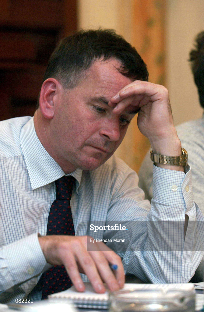 4 December 2001; National League Commissioner Roy Dooney during the National League United Forum at Wynne's Hotel in Dublin. Photo by Brendan Moran/Sportsfile