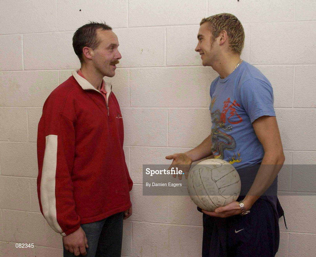 13 December 2001; Declan Schutte, left, and Ian Cherry during a Garda FC training session at Westmanstown Sports and Conference Centre in Lucan, Dublin. Photo by Damien Eagers/Sportsfile
