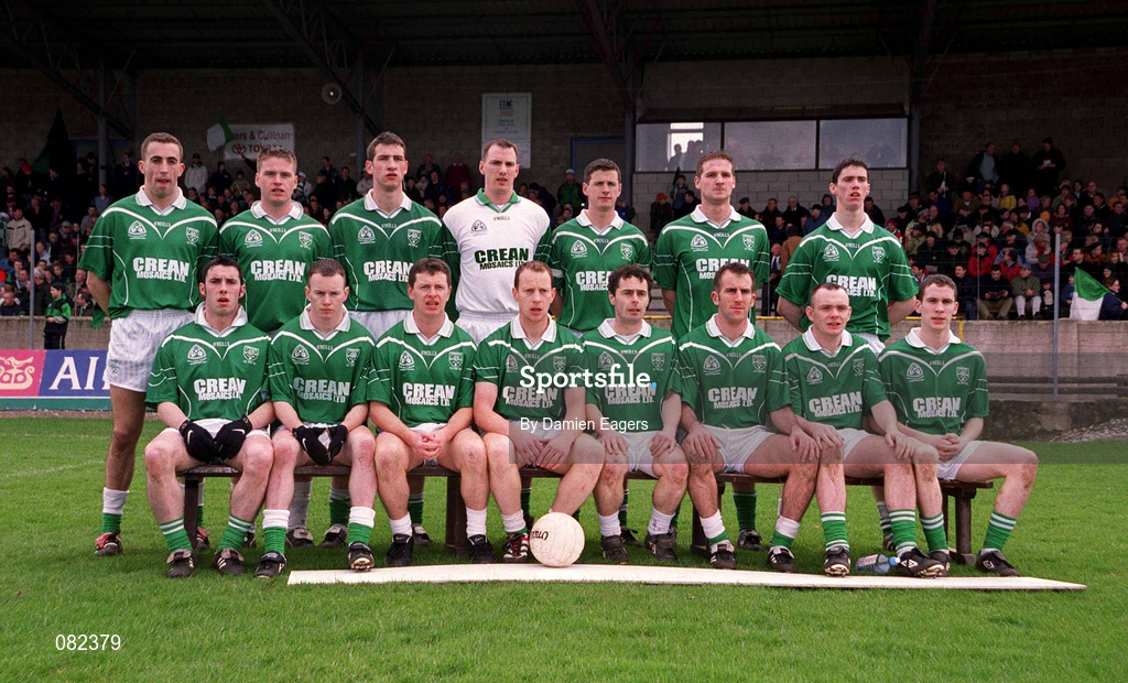 2 March 2002; The Charlestown Sarsfield panel prior to the AIB GAA Football All-Ireland Senior Club Championship Semi-Final match between Nemo Rangers and Charlestown Sarsfield at McDonagh Park in Nenagh, Tipperary. Photo by Damien Eagers/Sportsfile