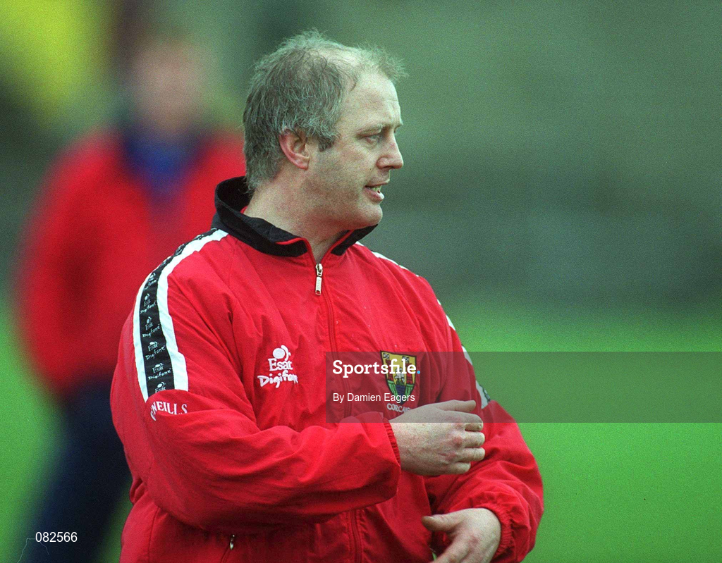 2 March 2002; Cork football manager Larry Tompkins during the AIB GAA Football All-Ireland Senior Club Championship Semi-Final match between Nemo Rangers and Charlestown Sarsfield at McDonagh Park in Nenagh, Tipperary. Photo by Damien Eagers/Sportsfile