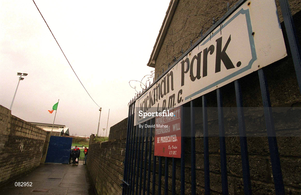 27 February 2002; A general view of the pitch and stadium during the eircom League Cup Semi-Final match between Limerick and Shamrock Rovers at Jackman Park in Limerick. Photo by David Maher/Sportsfile