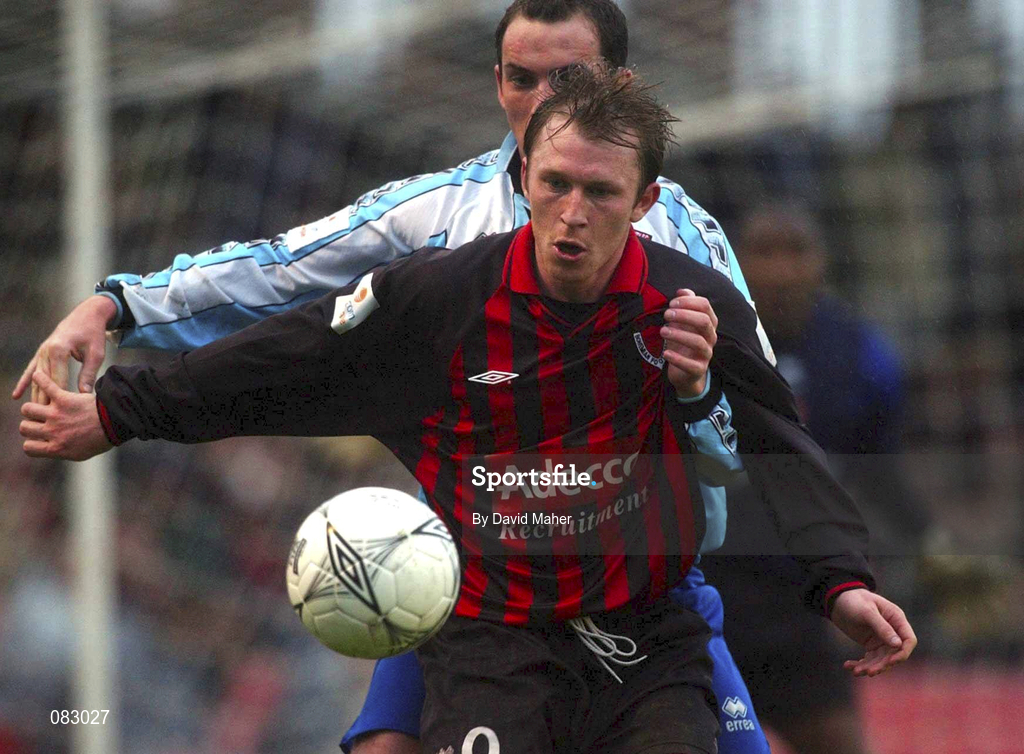 10 March 2002; Trevor Molloy of Bohemians during the FAI Carlsberg Cup Semi-Final match between Bohemians and Derry City at Dalymount Park in Dublin. Photo by David Maher/Sportsfile