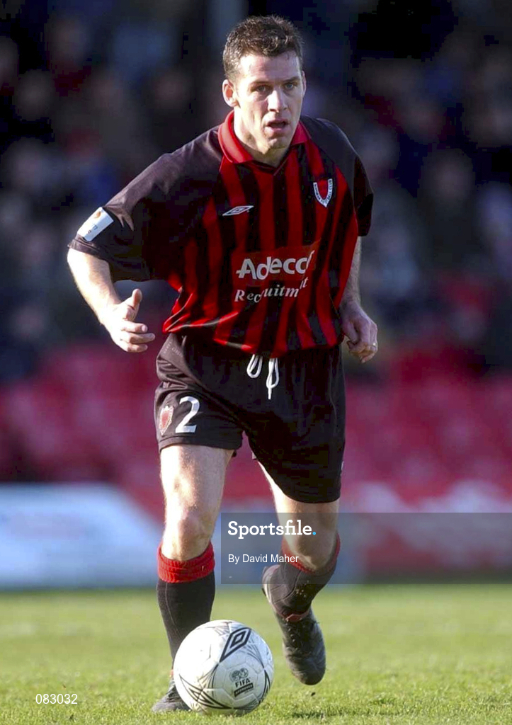 10 March 2002; Tony O'Connor of Bohemians during the FAI Carlsberg Cup Semi-Final match between Bohemians and Derry City at Dalymount Park in Dublin. Photo by David Maher/Sportsfile