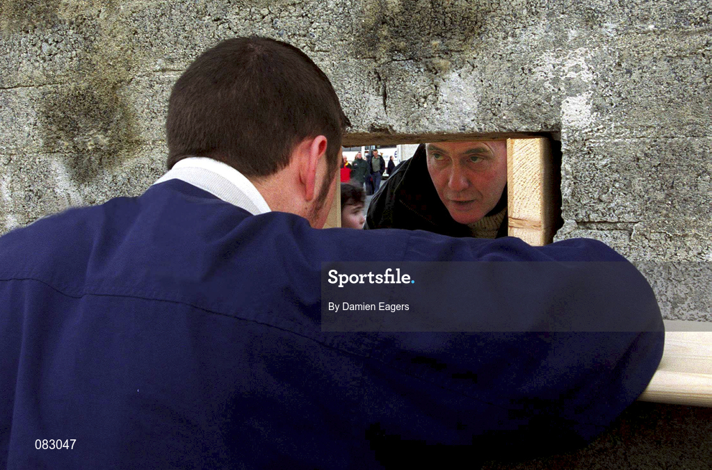 2 March 2002; Patrons purchase their tickets prior to the AIB GAA Football All-Ireland Senior Club Championship Semi-Final match between Nemo Rangers and Charlestown Sarsfield at McDonagh Park in Nenagh, Tipperary. Photo by Damien Eagers/Sportsfile