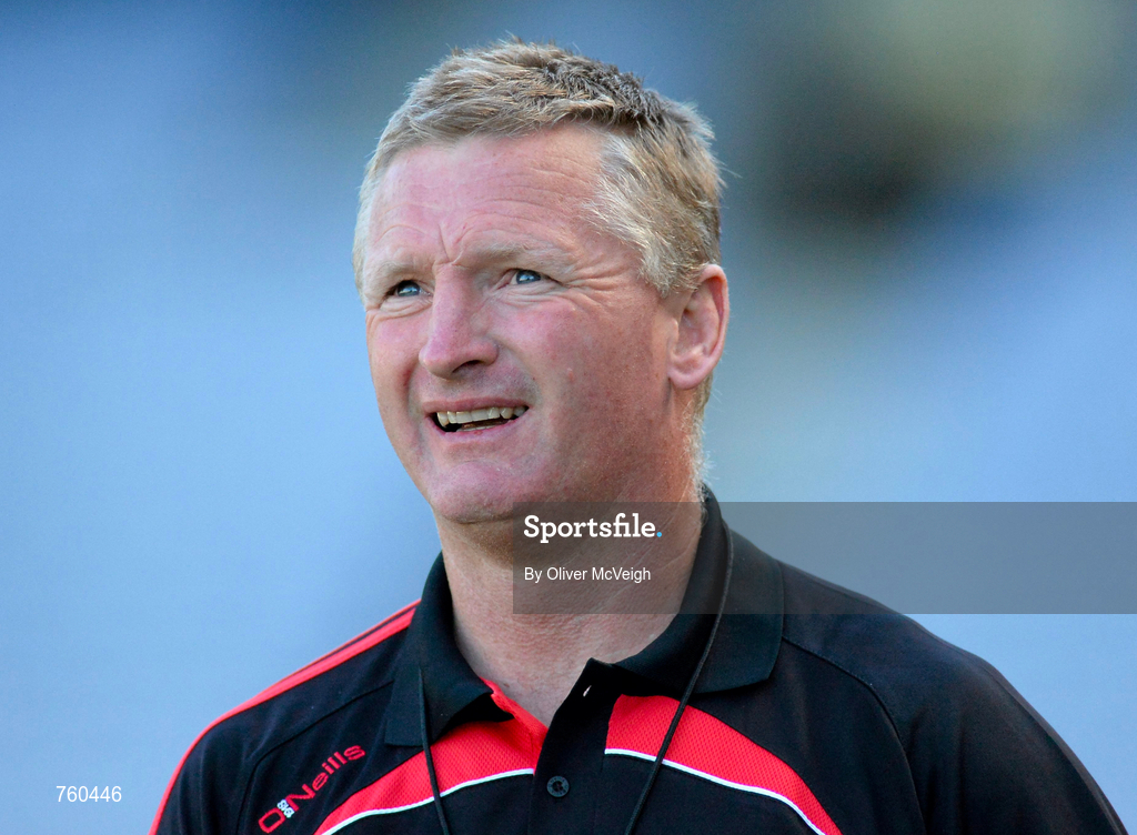 8 June 2013; Down manager Gerard Monan during the Christy Ring Cup Final match between Kerry and Down at Croke Park in Dublin. Photo by Oliver McVeigh/Sportsfile