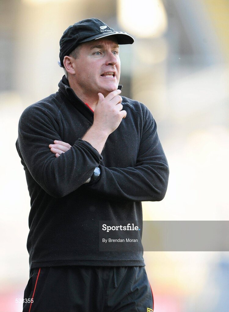 23 July 2011; Down manager James McCartan watches the final moments of the game. GAA Football All-Ireland Senior Championship Qualifier Round 4, Cork v Down, Croke Park, Dublin. Picture credit: Brendan Moran / SPORTSFILE