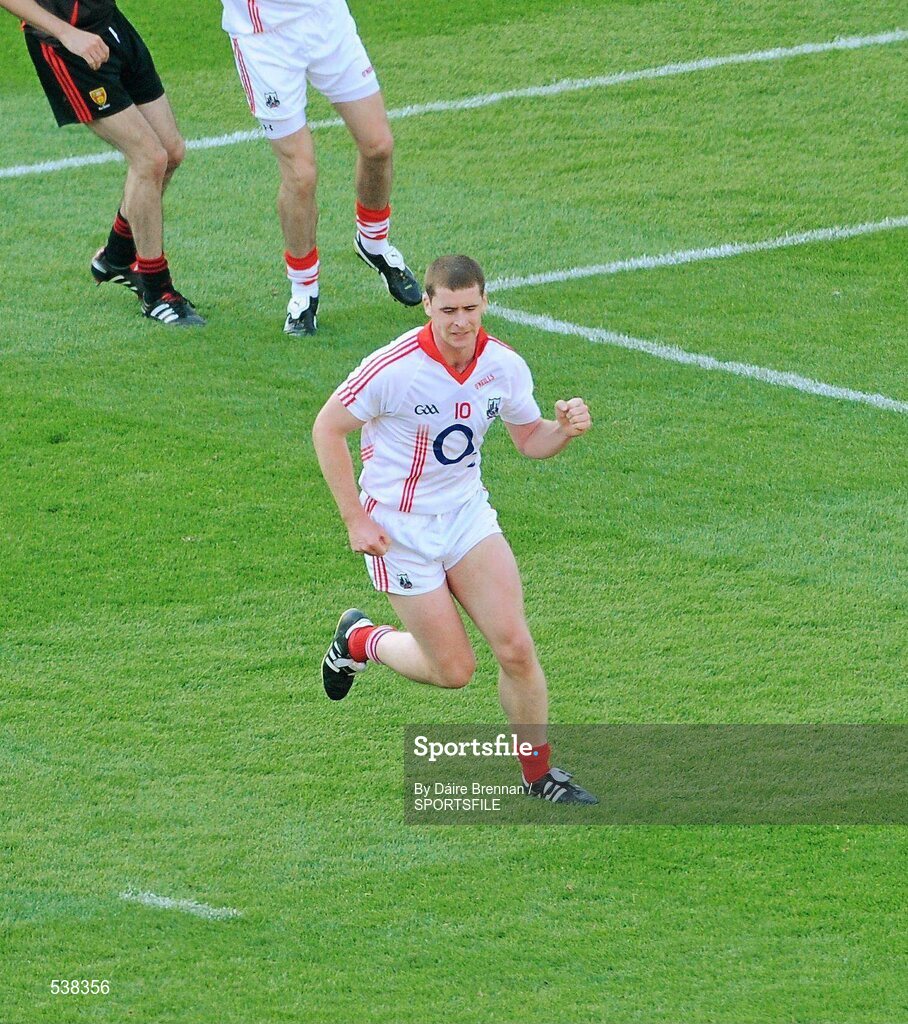 23 July 2011; Fintan Goold, Cork, celebrates after scoring his side's second goal. GAA Football All-Ireland Senior Championship Qualifier Round 4, Cork v Down, Croke Park, Dublin. Picture credit: Dáire Brennan / SPORTSFILE