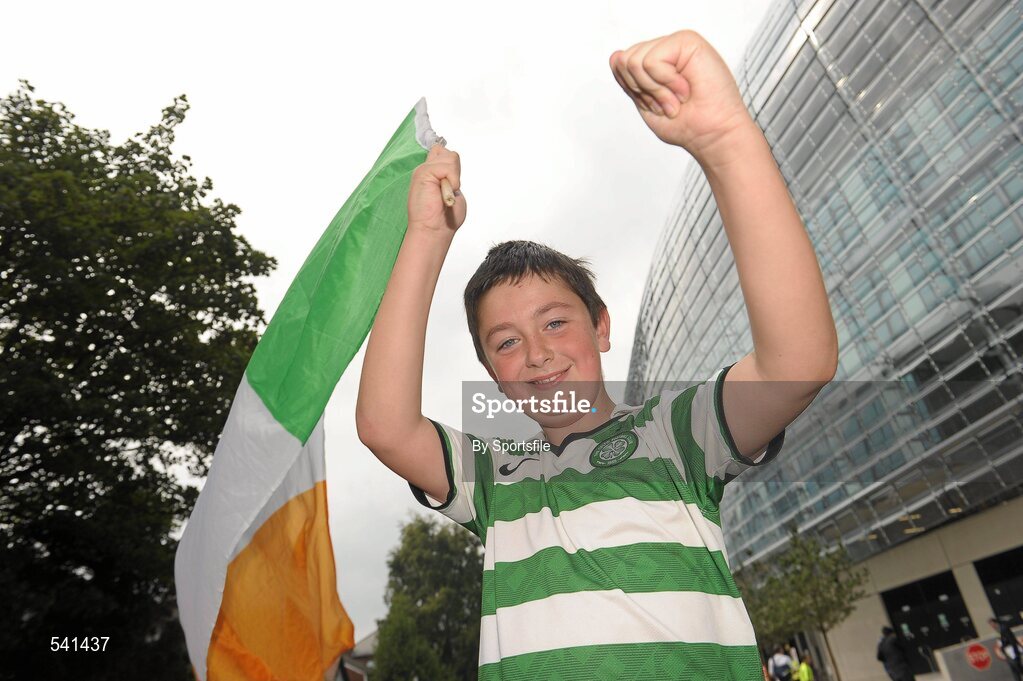 30 July 2011; Glasgow Celtic FC supporter Ryan Donnelly, age 10, from Banbridge, Co. Down, at the game. Dublin Super Cup, Inter Milan v Glasgow Celtic FC, Aviva Stadium, Lansdowne Road, Dublin. Photo by Sportsfile