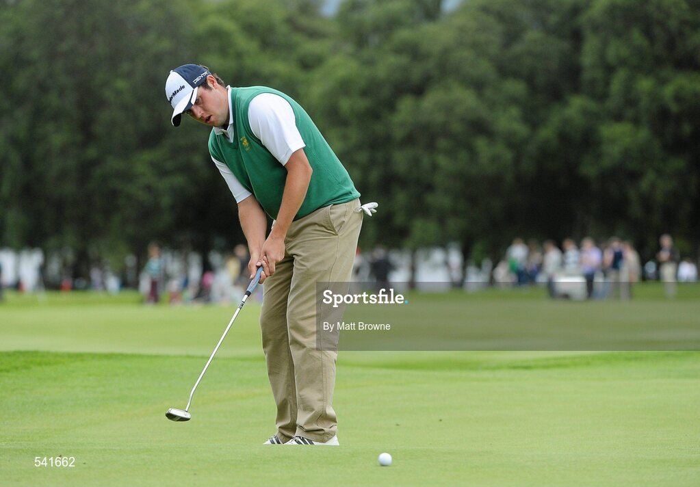 30 July 2011; Paul Cutler putts on the 5th green during the third round of the 2011 Discover Ireland Irish Open Golf Championship, Killarney Golf & Fishing Club, Killarney, Co. Kerry. Picture credit: Matt Browne / SPORTSFILE