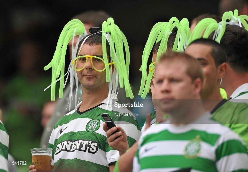 30 July 2011; Glasgow Celtic FC supporters look on during the game. Dublin Super Cup, Inter Milan v Glasgow Celtic FC, Aviva Stadium, Lansdowne Road, Dublin. Picture credit: David Maher / SPORTSFILE