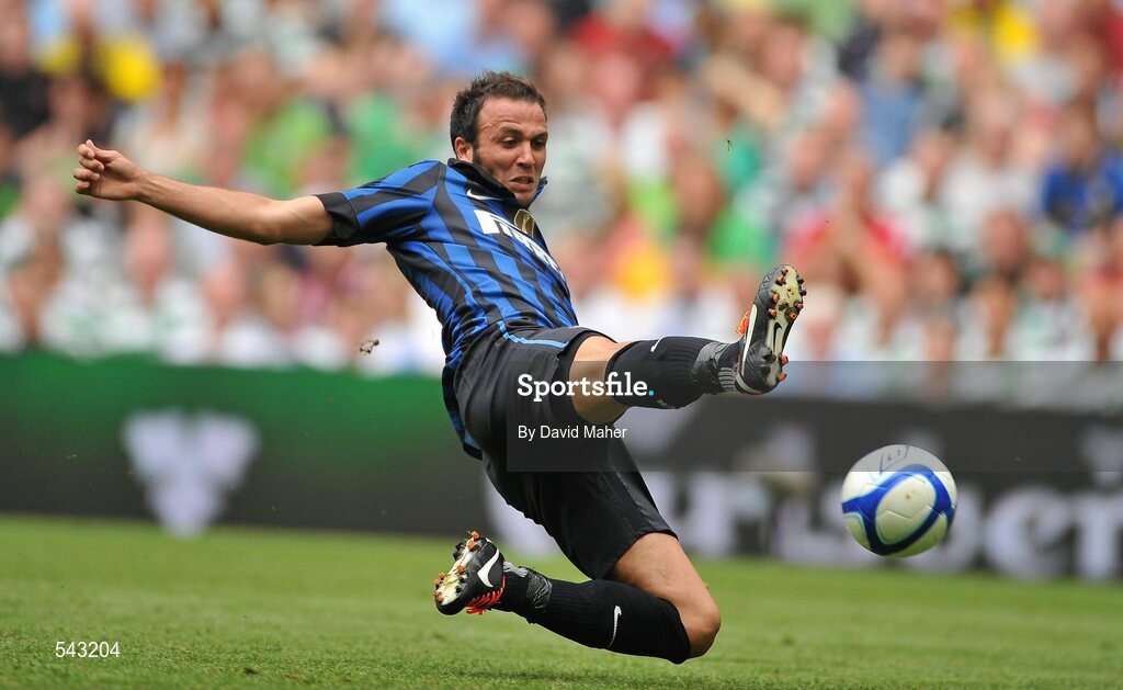 30 July 2011; Giampolo Pazzini, Inter Milan. Dublin Super Cup, Inter Milan v Glasgow Celtic FC, Aviva Stadium, Lansdowne Road, Dublin. Picture credit: David Maher / SPORTSFILE