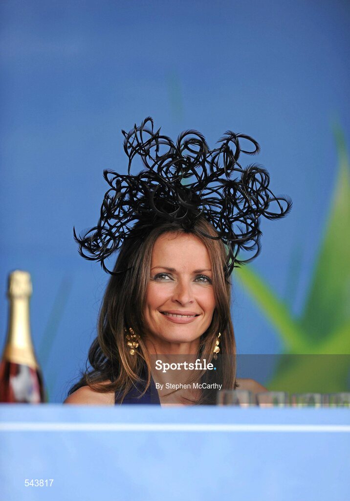 4 August 2011; Sharon Corr judges the Best Dressed Lady competition during Ladies Day at the Dublin Horse Show 2011, RDS, Ballsbridge, Dublin. Picture credit: Stephen McCarthy / SPORTSFILE