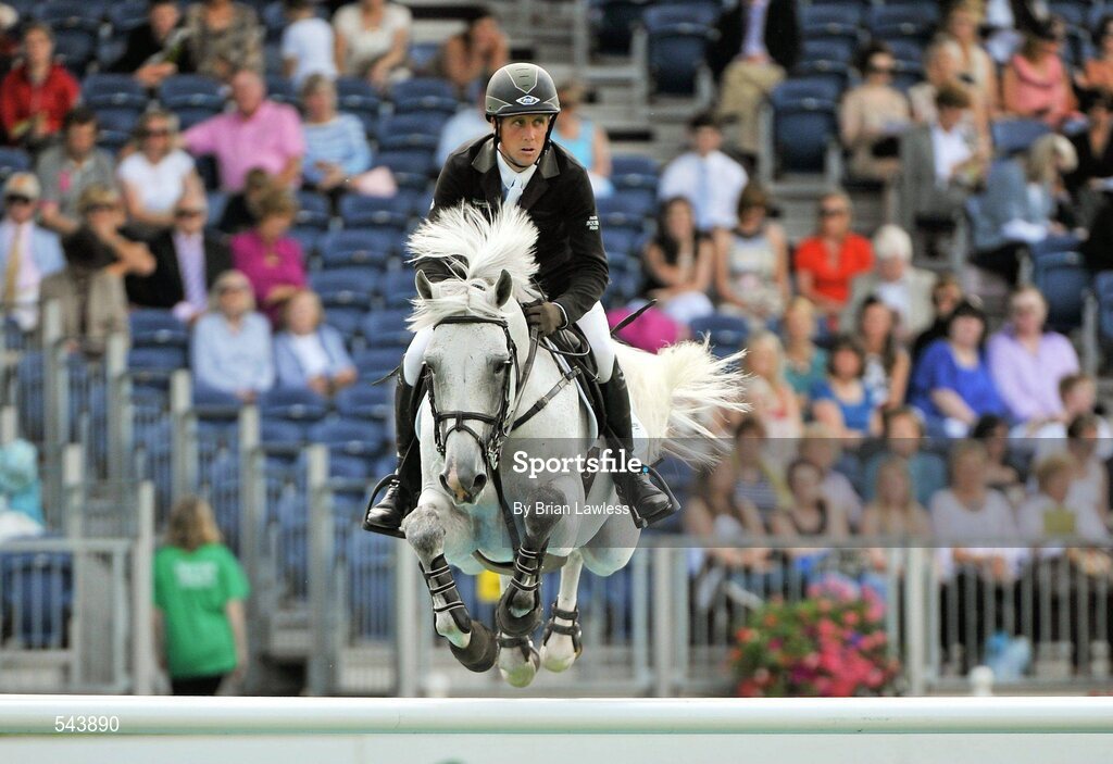 4 August 2011; Shane Breen, Ireland, competing on Carmena Z, during the Power & Speed Event. Dublin Horse Show 2011, RDS, Ballsbridge, Dublin. Picture credit: Brian Lawless / SPORTSFILE