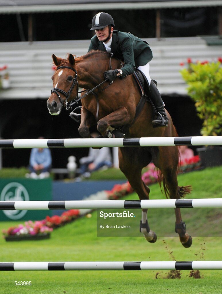 4 August 2011; Paddy O'Donnell, Ireland, competing on Princess Harristown, during the Power & Speed Event. Dublin Horse Show 2011, RDS, Ballsbridge, Dublin. Picture credit: Brian Lawless / SPORTSFILE