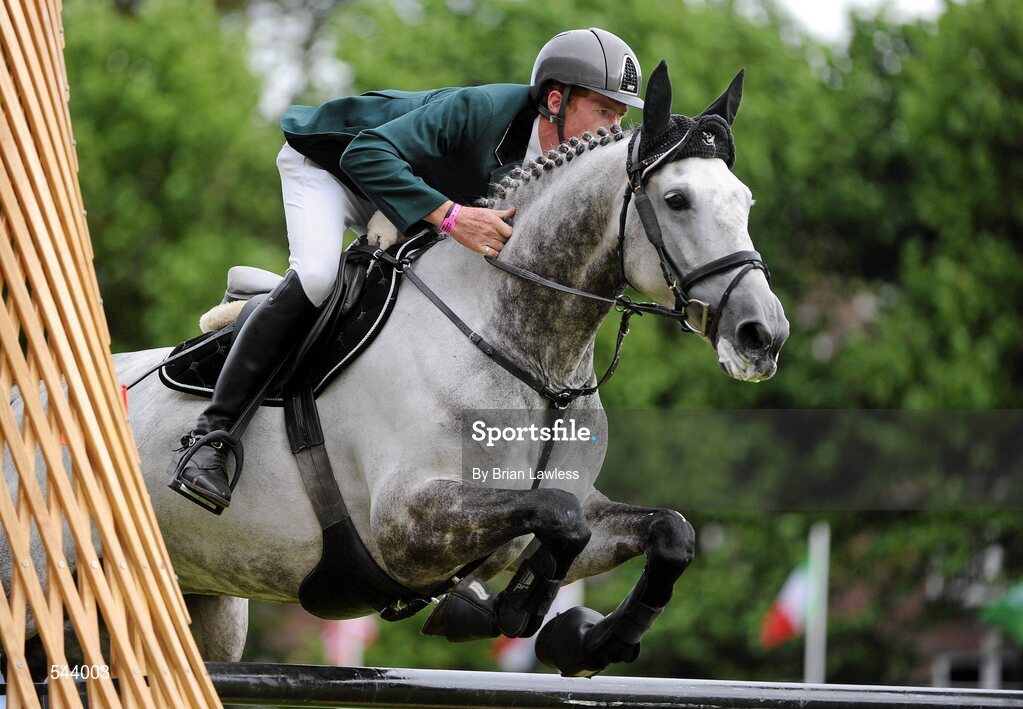4 August 2011; Alexander Butler, Ireland, competing on Will Wimble, during the Power & Speed Event. Dublin Horse Show 2011, RDS, Ballsbridge, Dublin. Picture credit: Brian Lawless / SPORTSFILE