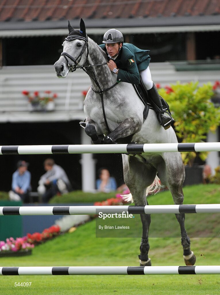 4 August 2011; Alexander Butler, Ireland, competing on Will Wimble, during the Power & Speed Event. Dublin Horse Show 2011, RDS, Ballsbridge, Dublin. Picture credit: Brian Lawless / SPORTSFILE