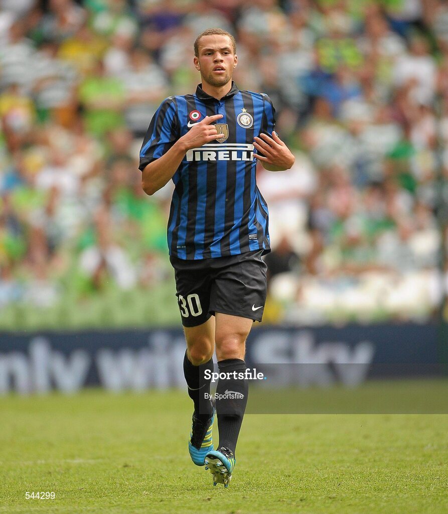30 July 2011; Luc Castaignos, Inter Milan. Dublin Super Cup, Inter Milan v Glasgow Celtic FC, Aviva Stadium, Lansdowne Road, Dublin. Photo by Sportsfile