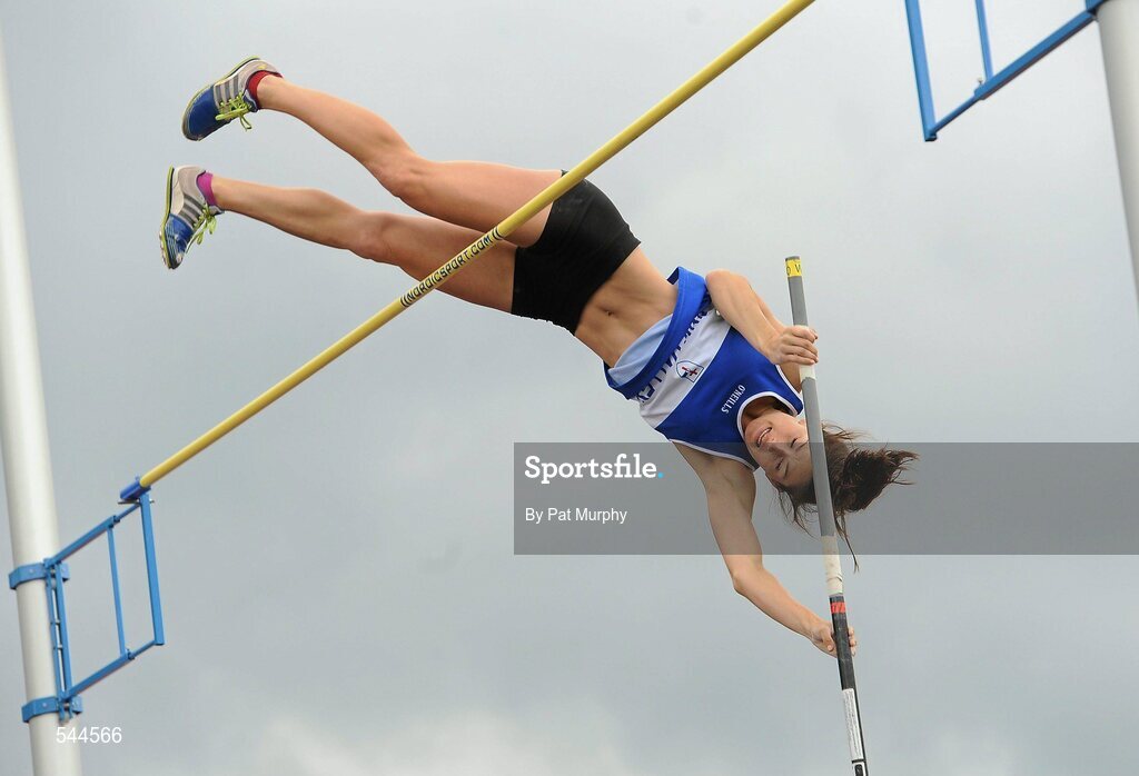 6 August 2011; Tori Pena, Finn Valley AC, clears the bar on her way to winning the Women's Pole Vault event at the Woodie's DIY AAI Senior Track & Field Championships. Morton Stadium, Santry, Co. Dublin. Picture credit: Pat Murphy / SPORTSFILE