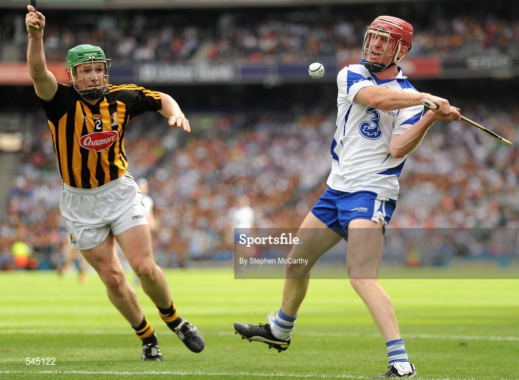 7 August 2011; John Mullane, Waterford, in action against Tommy Walsh, Kilkenny. GAA Hurling All-Ireland Senior Championship Semi-Final, Kilkenny v Waterford, Croke Park, Dublin. Picture credit: Stephen McCarthy / SPORTSFILE