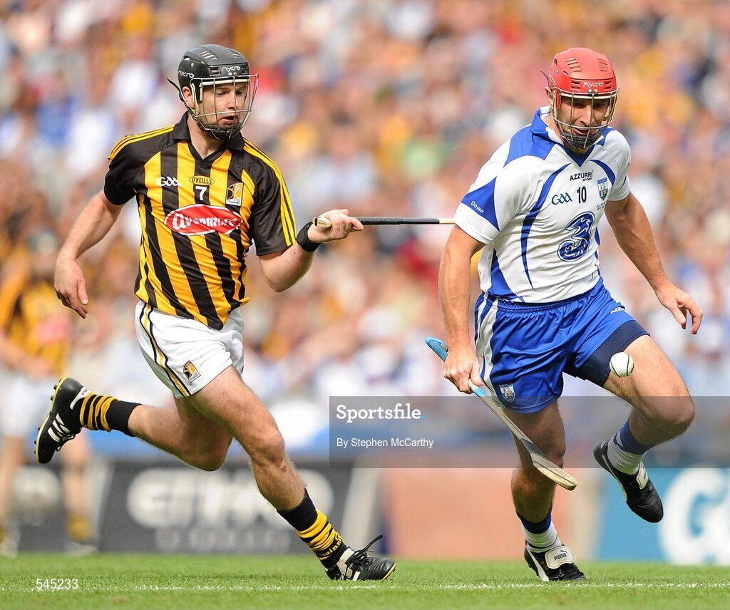 7 August 2011; Seamus Prendergast, Waterford, in action against JJ Delaney, Kilkenny. GAA Hurling All-Ireland Senior Championship Semi-Final, Kilkenny v Waterford, Croke Park, Dublin. Picture credit: Stephen McCarthy / SPORTSFILE