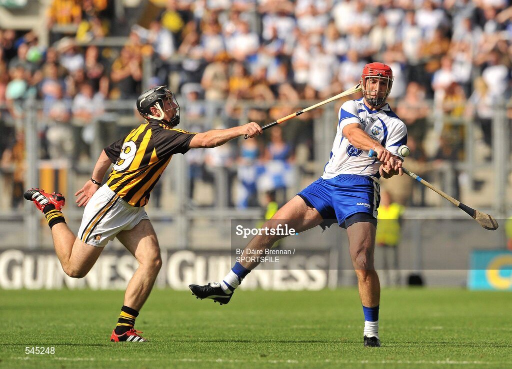 7 August 2011; Seamus Prendergast, Waterford, in action against Paddy Hogan, Kilkenny. GAA Hurling All-Ireland Senior Championship Semi-Final, Kilkenny v Waterford, Croke Park, Dublin. Picture credit: Daire Brennan / SPORTSFILE
