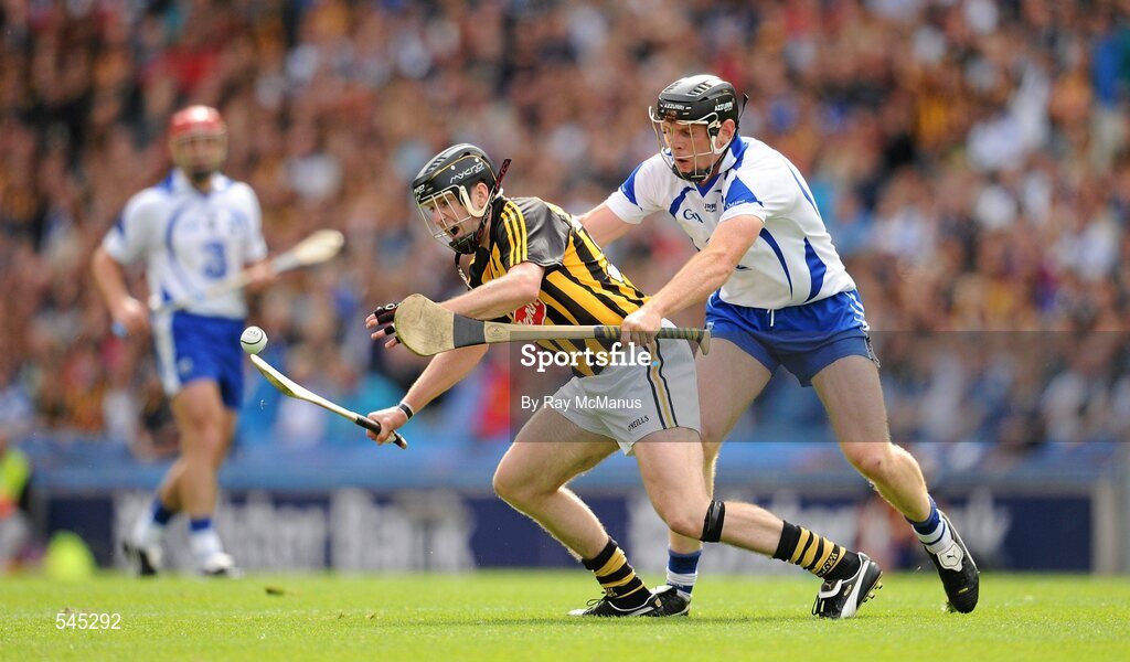 7 August 2011; Michael Rice, Kilkenny, in action against Kevin Moran, Waterford. GAA Hurling All-Ireland Senior Championship Semi-Final, Kilkenny v Waterford, Croke Park, Dublin. Picture credit: Ray McManus / SPORTSFILE
