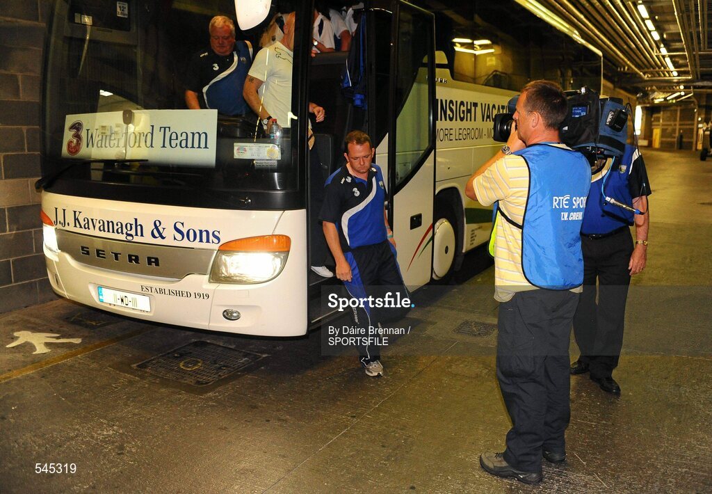 7 August 2011; Waterford manager Davy Fitzgerald arrives at Croke Park. GAA Hurling All-Ireland Senior Championship Semi-Final, Kilkenny v Waterford, Croke Park, Dublin. Picture credit: Daire Brennan / SPORTSFILE