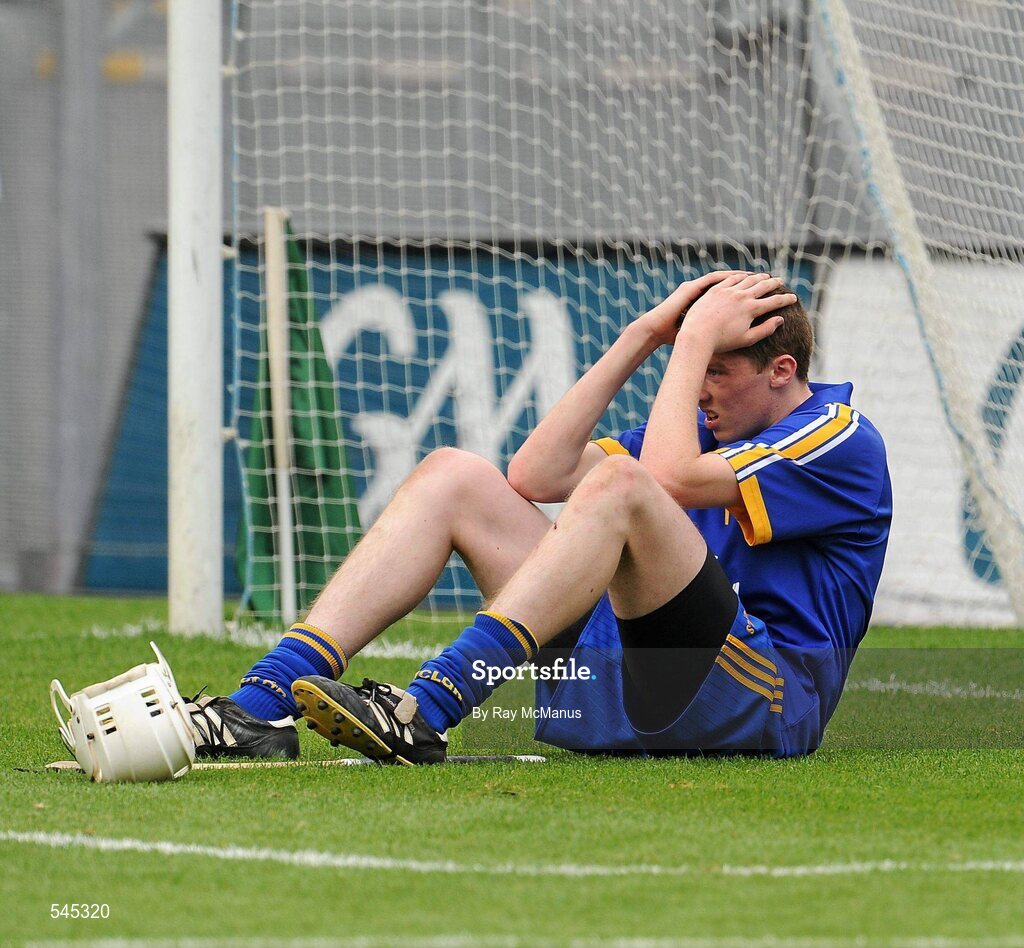 7 August 2011; Clare goalkeeper Eibhear Quilligan after the game. GAA Hurling All-Ireland Minor Championship Semi-Final, Clare v Galway, Croke Park, Dublin. Picture credit: Ray McManus / SPORTSFILE