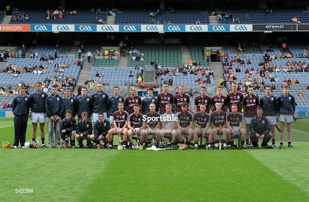 7 August 2011; The Galway squad. GAA Hurling All-Ireland Minor Championship Semi-Final, Clare v Galway, Croke Park, Dublin. Picture credit: Ray McManus / SPORTSFILE
