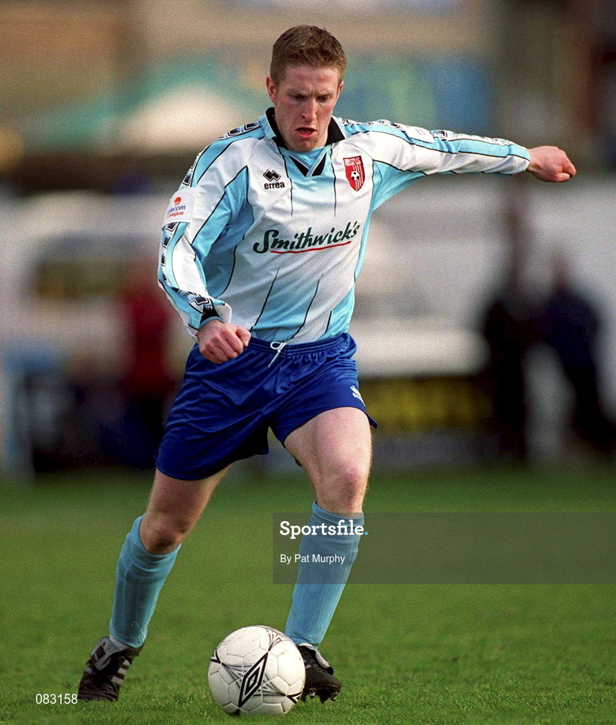 10 March 2002; Eamonn Doherty of Derry City during the Carlsberg FAI Cup Semi-Final match between Bohemians and Derry City at Dalymount Park in Dublin. Photo by Pat Murphy/Sportsfile