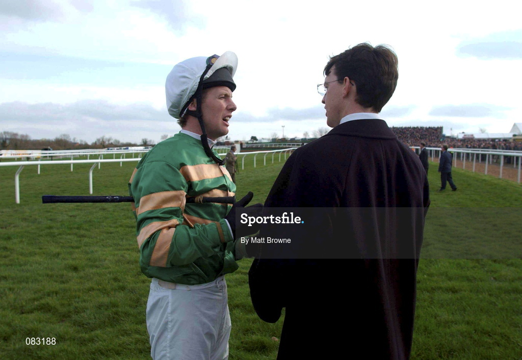 12 March 2002; Jockey Charlie Swan during Day One of the Cheltenham Racing Festival at Prestbury Park in Cheltenham, England. Photo by Matt Browne/Sportsfile