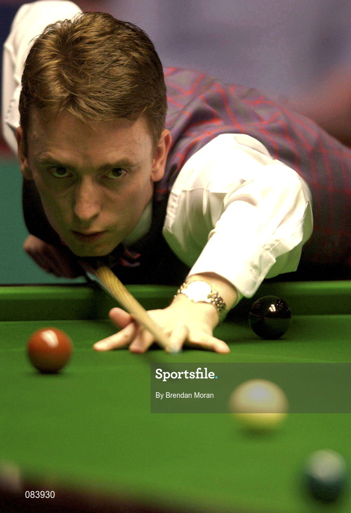 21 March 2002; Ken Doherty during the Irish Snooker Masters Championship Quarter Final match between Ken Doherty and Stephen Lee at the Citywest Hotel in Saggart, Dublin. Photo by Brendan Moran/Sportsfile