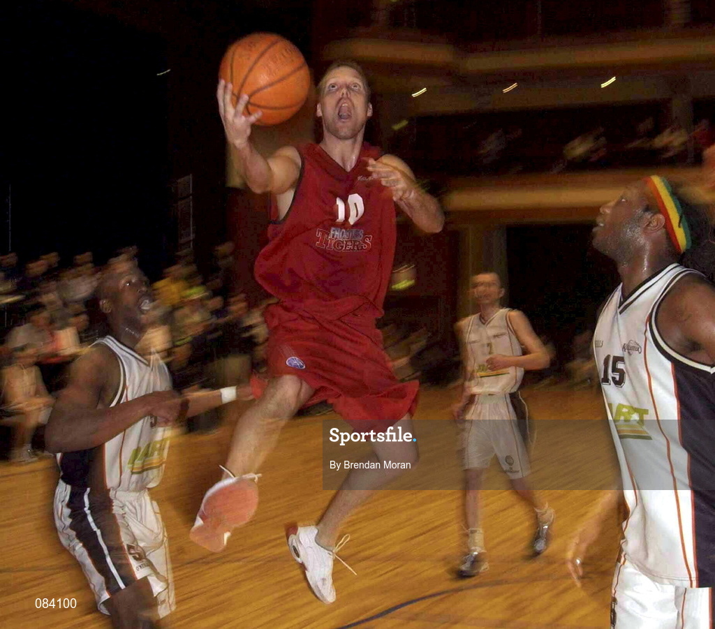 24 March 2002; Barnaby Craddock of Tralee during the ESB Men's National Championships Final between Frosties Tigers Tralee and Dart Killester at the National Exhibition Centre in Killarney, Kerry. Photo by Brendan Moran/Sportsfile
