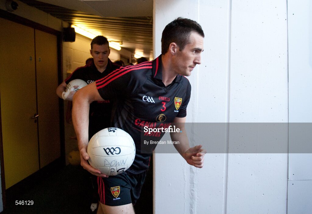 23 July 2011; Dan Gordon, Down, makes his way down the players tunnel onto the pitch before the game. GAA Football All-Ireland Senior Championship Qualifier Round 4, Cork v Down, Croke Park, Dublin. Picture credit: Brendan Moran / SPORTSFILE