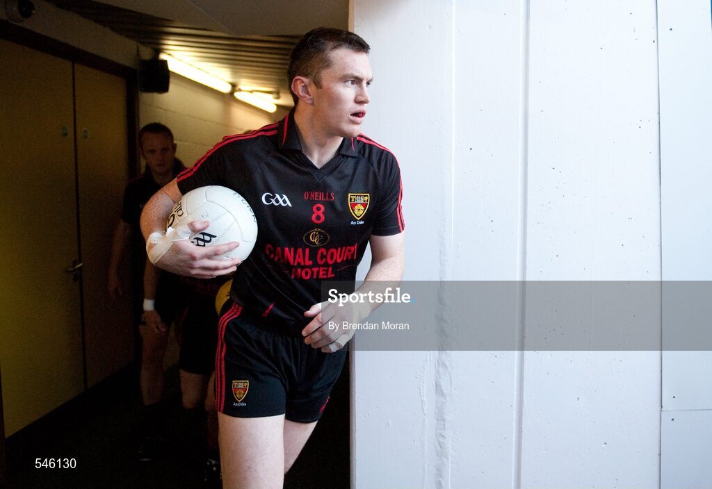 23 July 2011; Kalum King, Down, makes his way down the players tunnel onto the pitch before the game. GAA Football All-Ireland Senior Championship Qualifier Round 4, Cork v Down, Croke Park, Dublin. Picture credit: Brendan Moran / SPORTSFILE