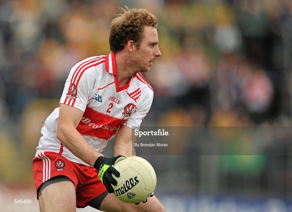 17 July 2011; Sean Leo McGoldrick, Derry. Ulster GAA Football Senior Championship Final, Derry v Donegal, St Tiernach's Park, Clones, Co. Monaghan. Picture credit: Brendan Moran / SPORTSFILE