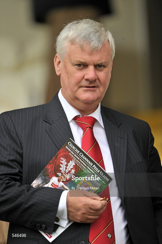 17 July 2011; Aogan Farrell, President of the Ulster Council. Ulster GAA Football Senior Championship Final, Derry v Donegal, St Tiernach's Park, Clones, Co. Monaghan. Picture credit: Brendan Moran / SPORTSFILE