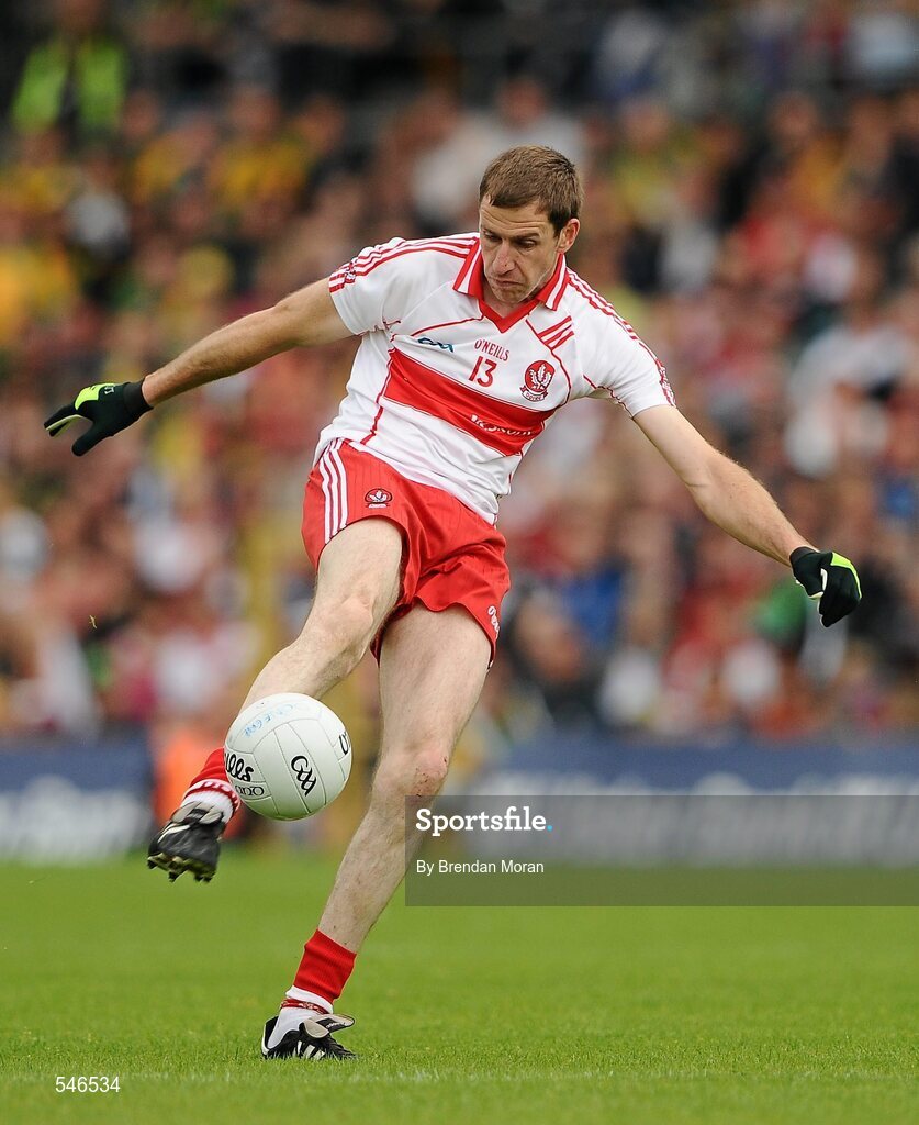 17 July 2011; Enda Muldoon, Derry. Ulster GAA Football Senior Championship Final, Derry v Donegal, St Tiernach's Park, Clones, Co. Monaghan. Picture credit: Brendan Moran / SPORTSFILE