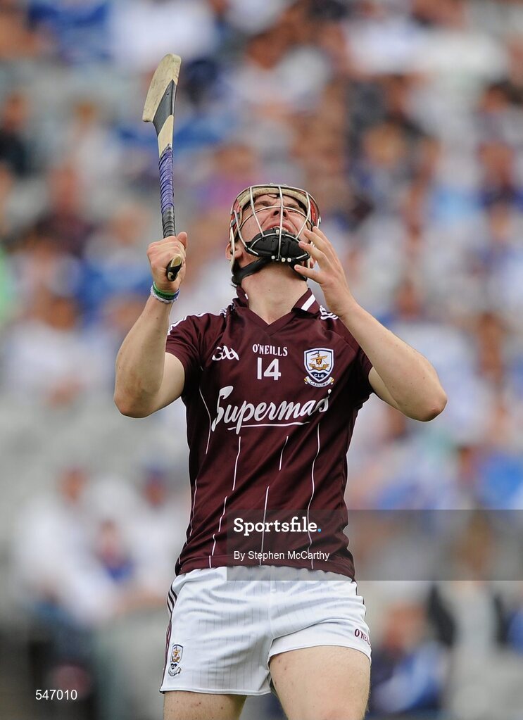 7 August 2011; Shane Maloney, Galway, reacts to a missed opportunity. GAA Hurling All-Ireland Minor Championship Semi-Final, Clare v Galway, Croke Park, Dublin. Picture credit: Stephen McCarthy / SPORTSFILE