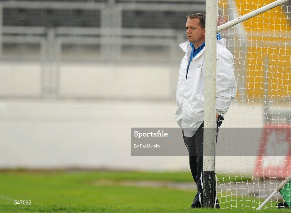 13 August 2011; Waterford hurling manager Davy Fitzgerald who was an umpire at the game. All-Ireland Senior Camogie Championship Semi-Final in association with RTE Sport, Cork v Wexford, Nowlan Park, Kilkenny. Picture credit: Pat Murphy / SPORTSFILE