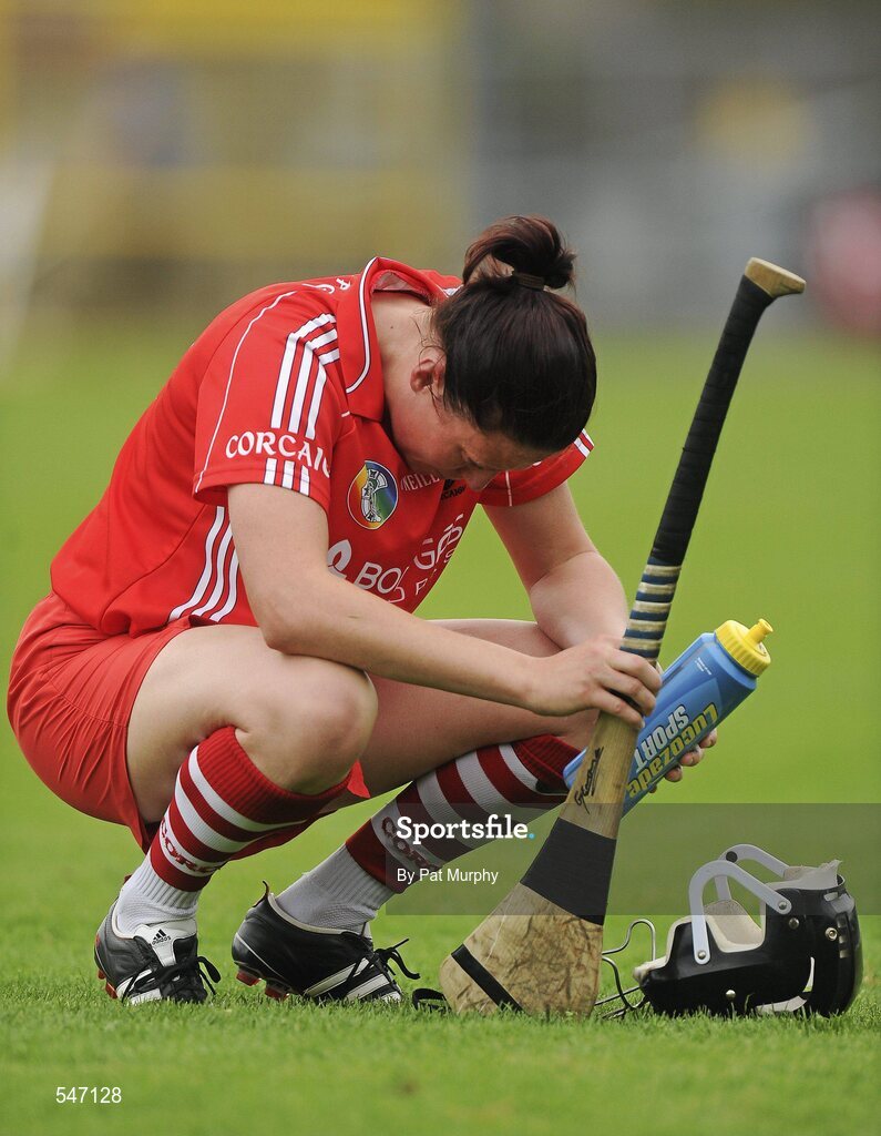 13 August 2011; Gemma O'Connor, Cork, shows her disappointment after the game. All-Ireland Senior Camogie Championship Semi-Final in association with RTE Sport, Cork v Wexford, Nowlan Park, Kilkenny. Picture credit: Pat Murphy / SPORTSFILE